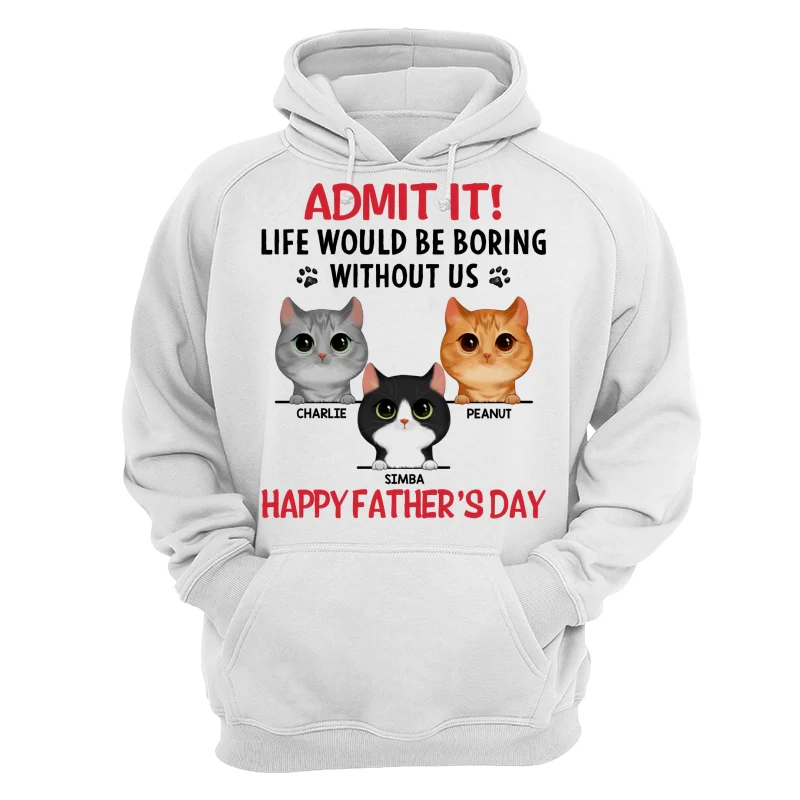 Life Would Be Boring Without Us Watercolor Cute Cats Personalized Shirt - Image 13