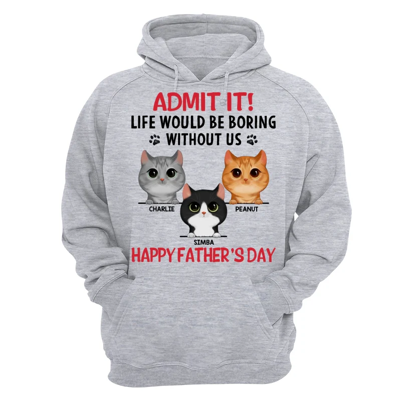 Life Would Be Boring Without Us Watercolor Cute Cats Personalized Shirt - Image 14