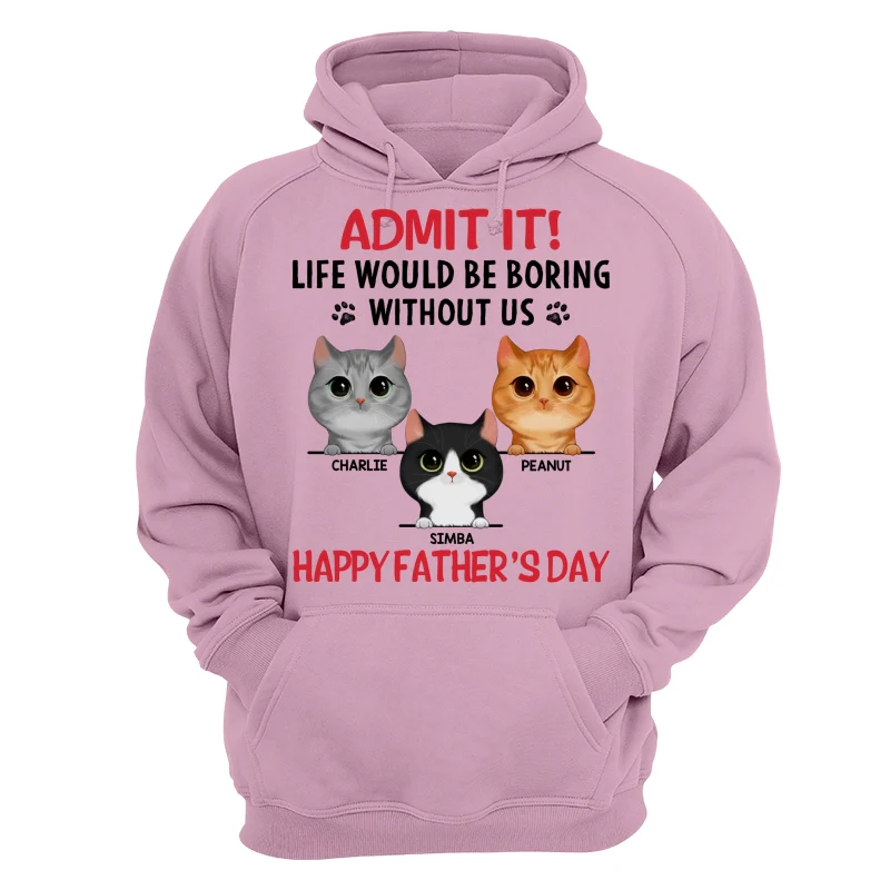 Life Would Be Boring Without Us Watercolor Cute Cats Personalized Shirt - Image 15