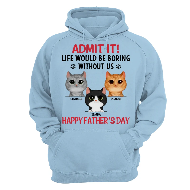 Life Would Be Boring Without Us Watercolor Cute Cats Personalized Shirt - Image 16