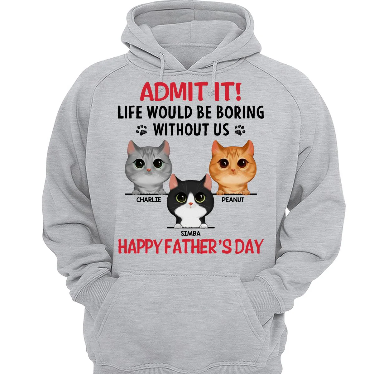 Life Would Be Boring Without Us Watercolor Cute Cats Personalized Shirt - Image 3