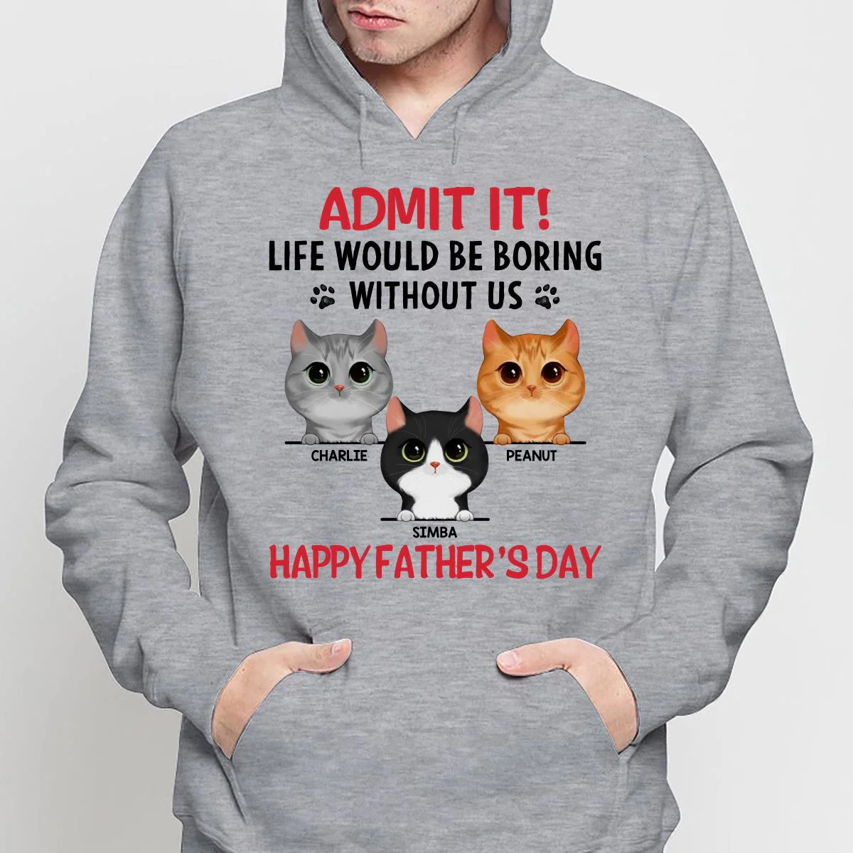 Life Would Be Boring Without Us Watercolor Cute Cats Personalized Shirt - Image 4