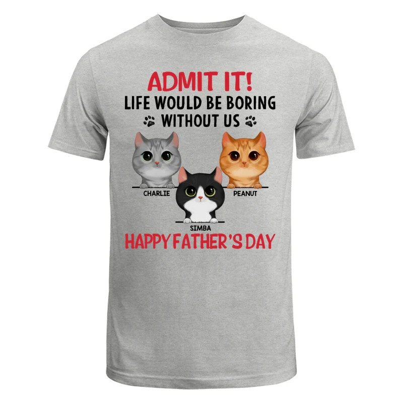 Life Would Be Boring Without Us Watercolor Cute Cats Personalized Shirt - Image 6