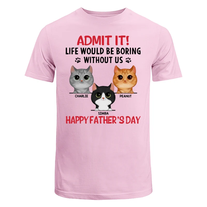 Life Would Be Boring Without Us Watercolor Cute Cats Personalized Shirt - Image 7