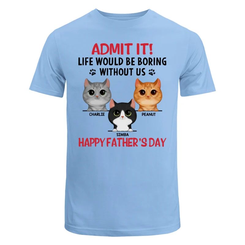 Life Would Be Boring Without Us Watercolor Cute Cats Personalized Shirt - Image 8