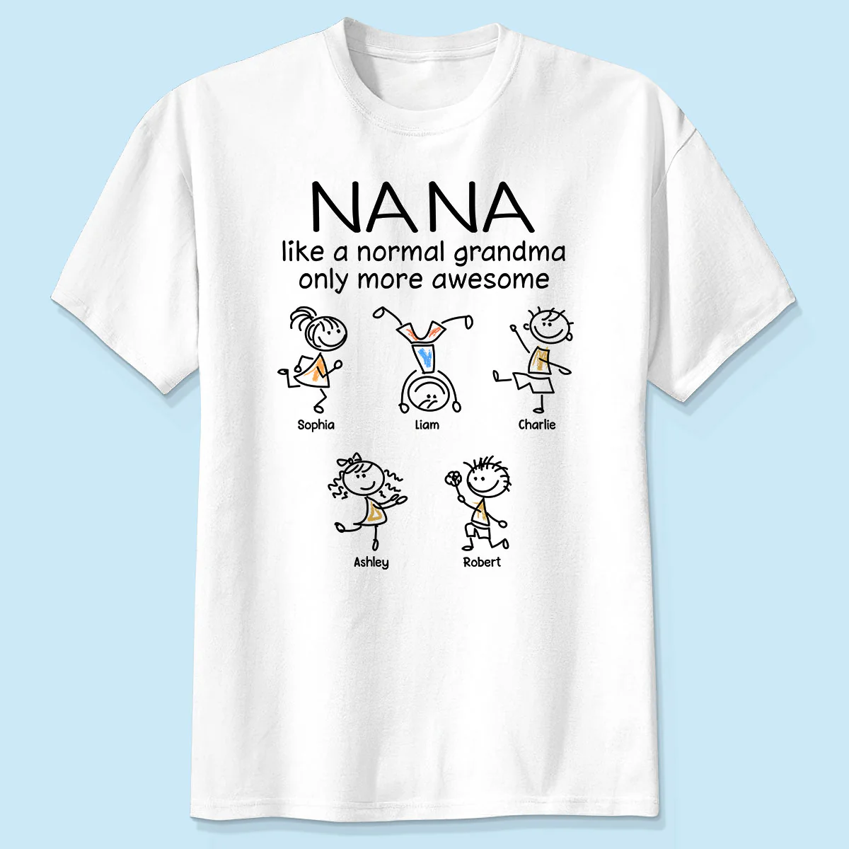 Like A Normal Grandma Only More Awesome Drawing Personalized Shirt