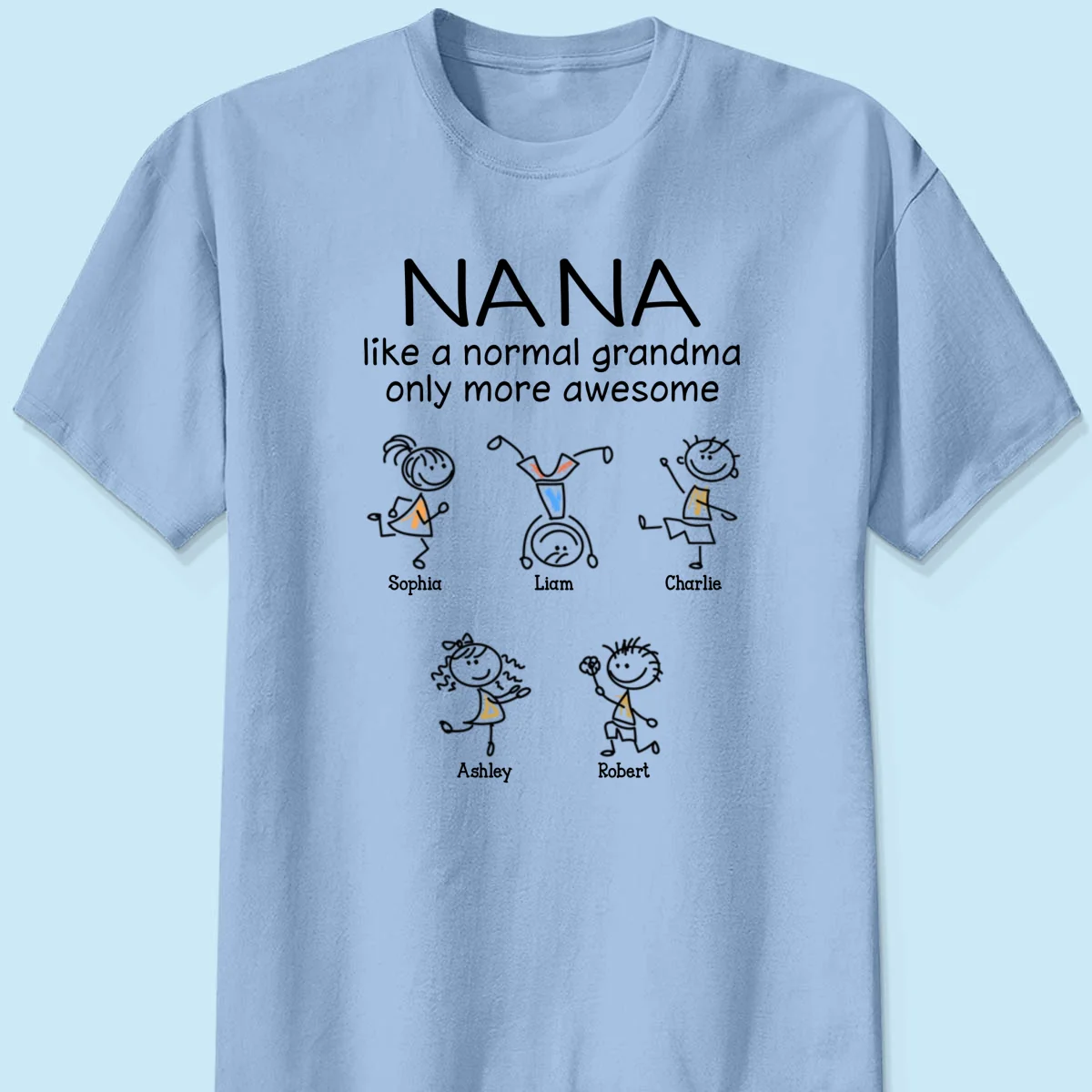 Like A Normal Grandma Only More Awesome Drawing Personalized Shirt - Image 10