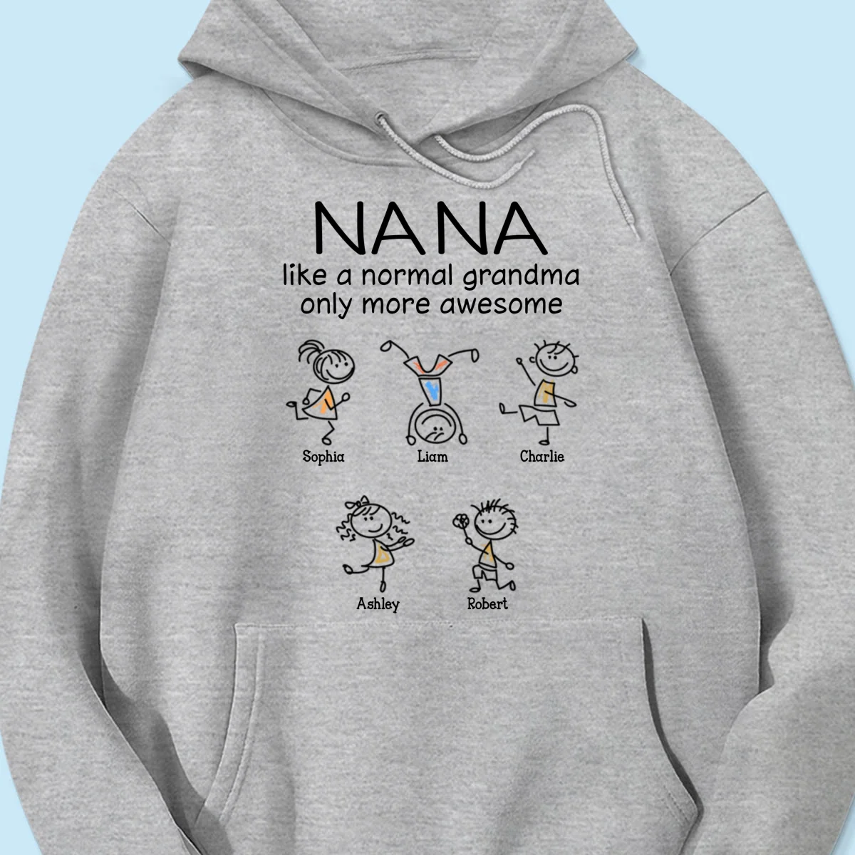 Like A Normal Grandma Only More Awesome Drawing Personalized Shirt - Image 16