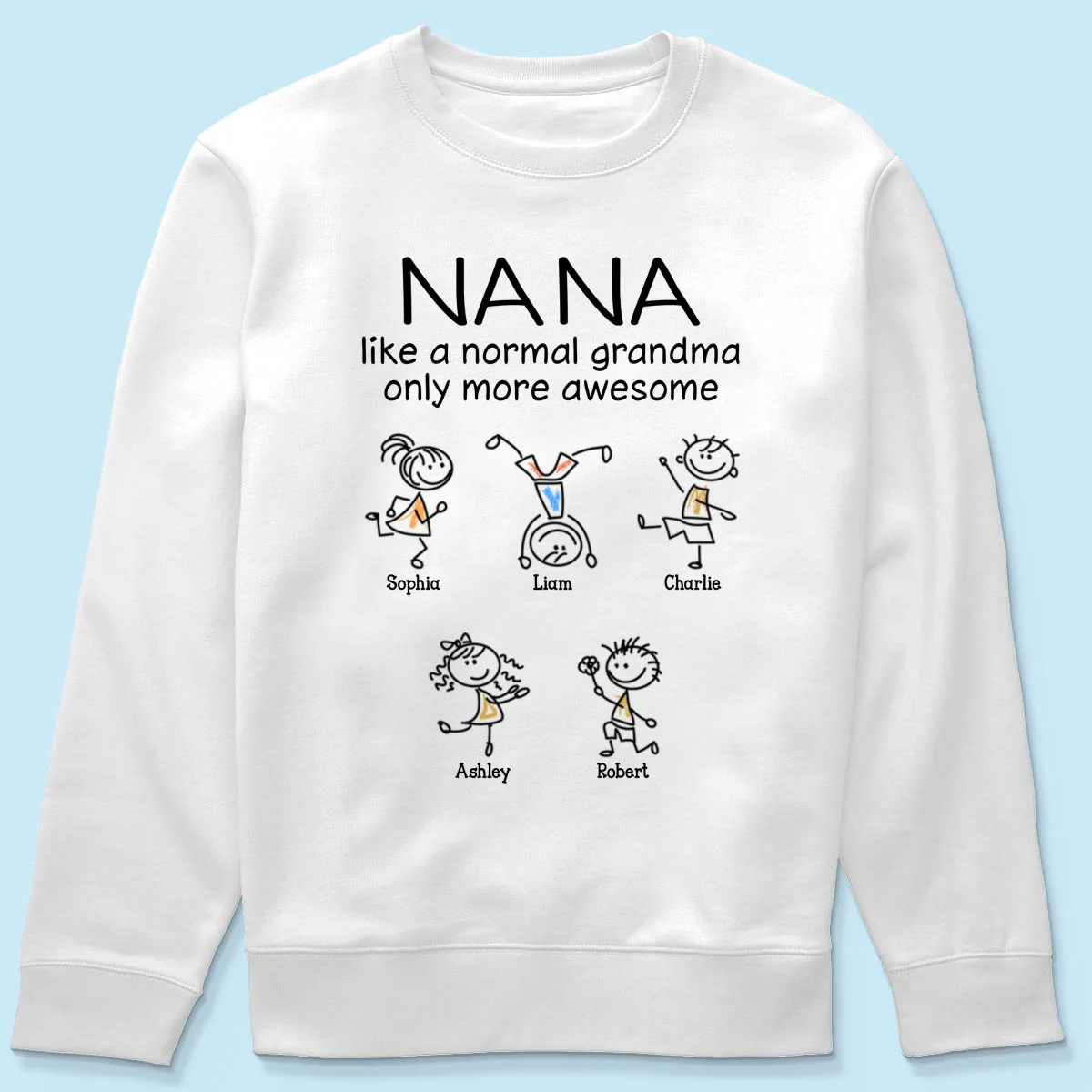 Like A Normal Grandma Only More Awesome Drawing Personalized Shirt - Image 19