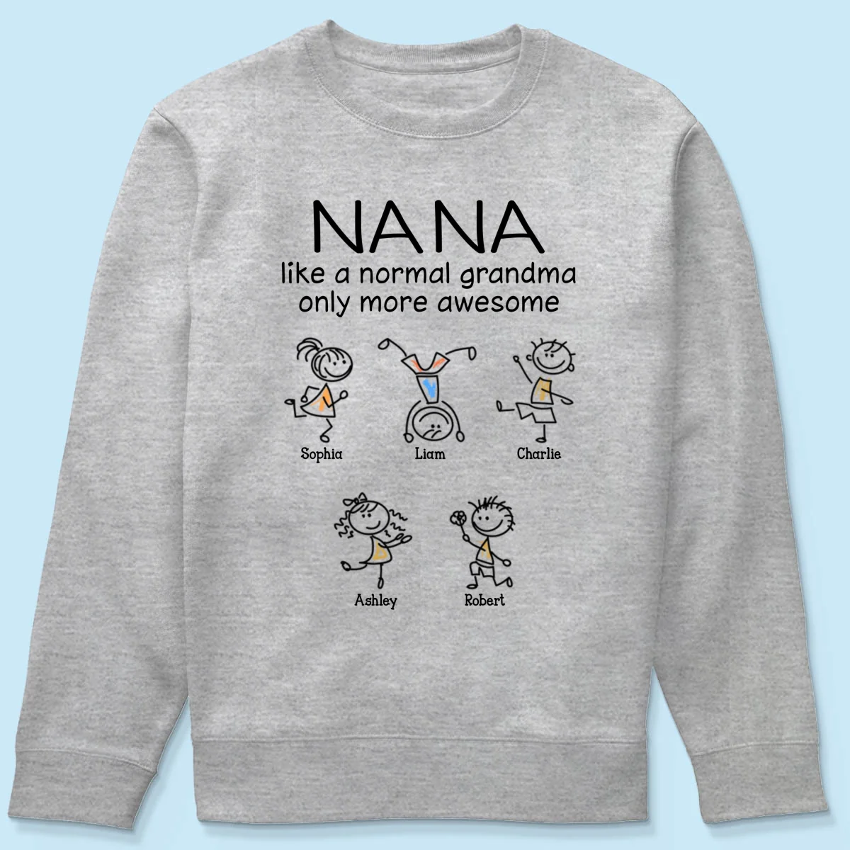 Like A Normal Grandma Only More Awesome Drawing Personalized Shirt - Image 20