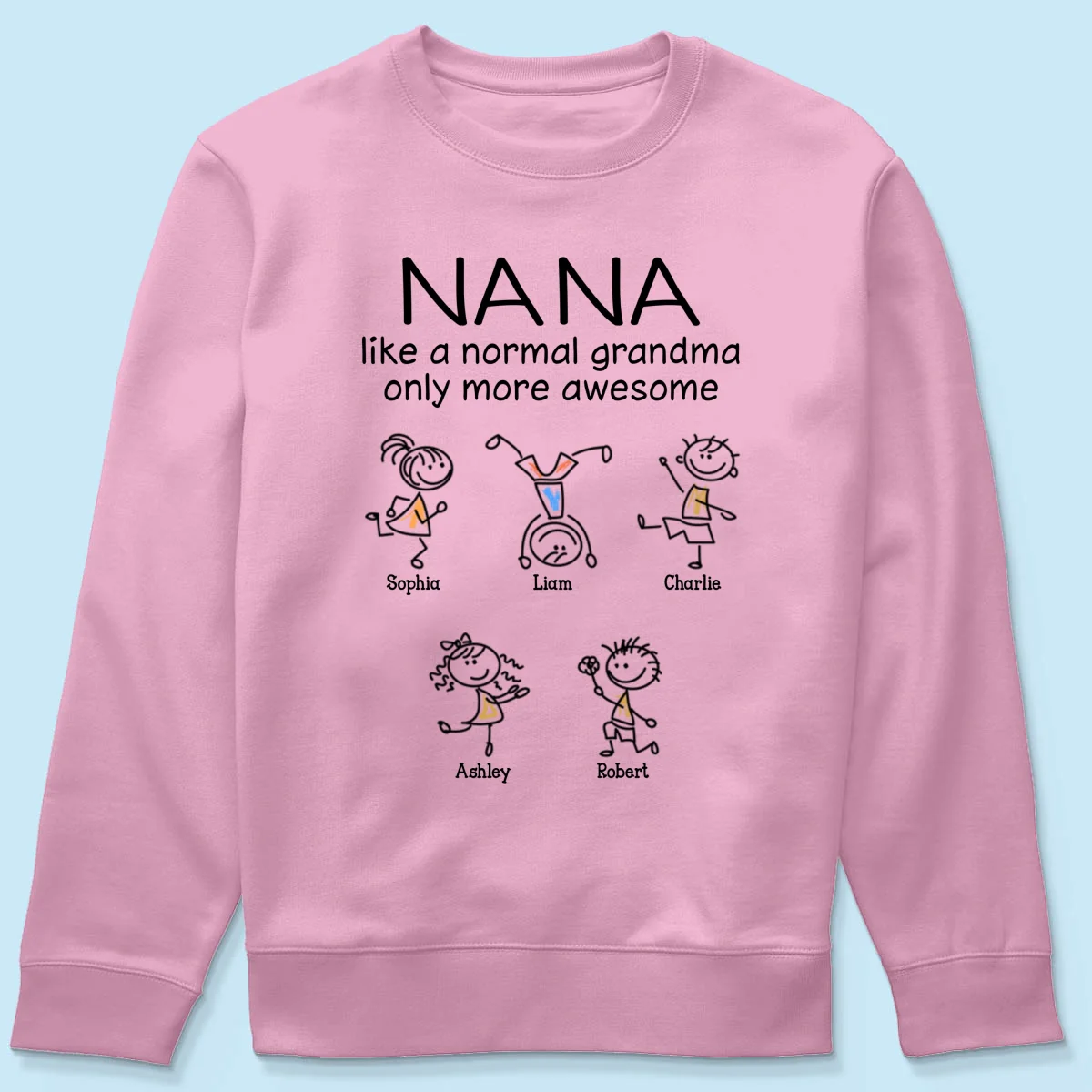 Like A Normal Grandma Only More Awesome Drawing Personalized Shirt - Image 21