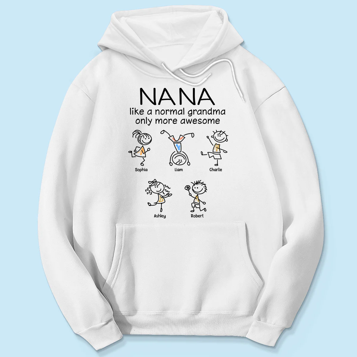 Like A Normal Grandma Only More Awesome Drawing Personalized Shirt - Image 5