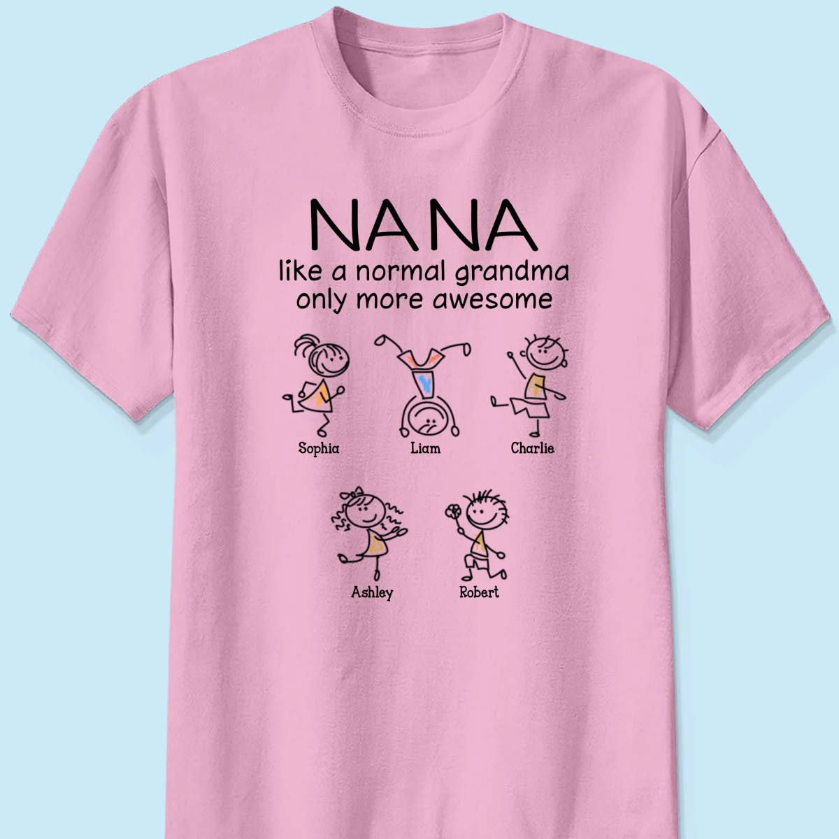 Like A Normal Grandma Only More Awesome Drawing Personalized Shirt - Image 9