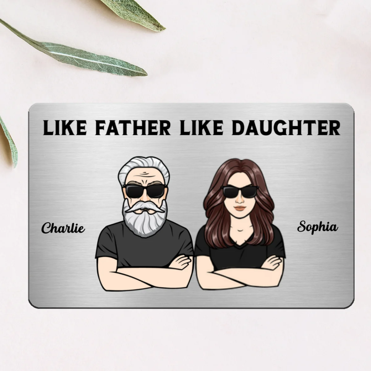 Like Father Like Sons Daughters Personalized Metal Wallet Card - Image 5