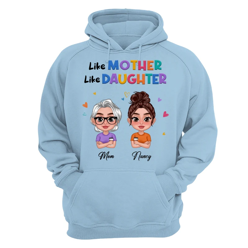 Like Mother Like Daughter Colorful Pattern Doll Women Thick Lips Personalized Shirt - Image 16