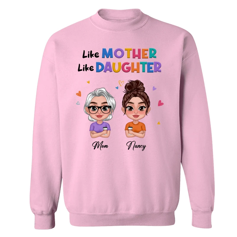 Like Mother Like Daughter Colorful Pattern Doll Women Thick Lips Personalized Shirt - Image 19