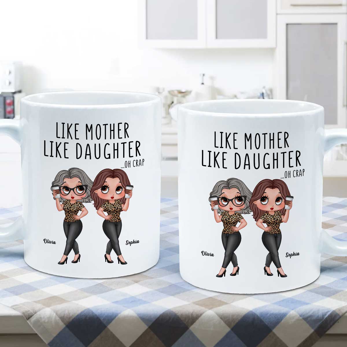 Like Mother Like Daughter Funny Gift For Mom Personalized Mug - Image 5