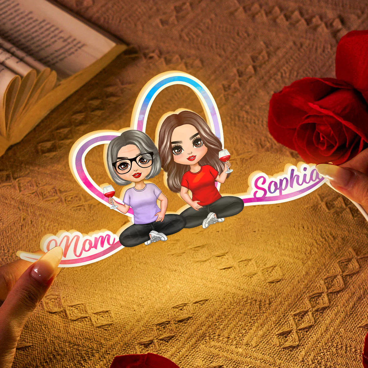 Like Mother Like Daughter Personalized Light Box, Heartfelt Gift For Mom, Daughter - Image 2