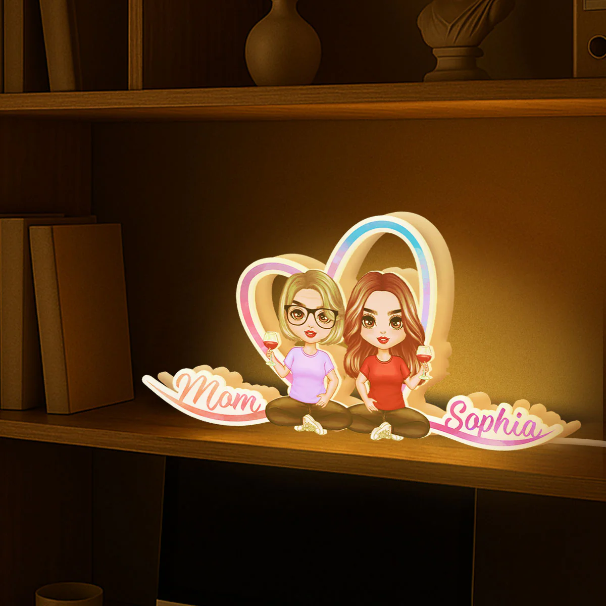 Like Mother Like Daughter Personalized Light Box, Heartfelt Gift For Mom, Daughter - Image 5