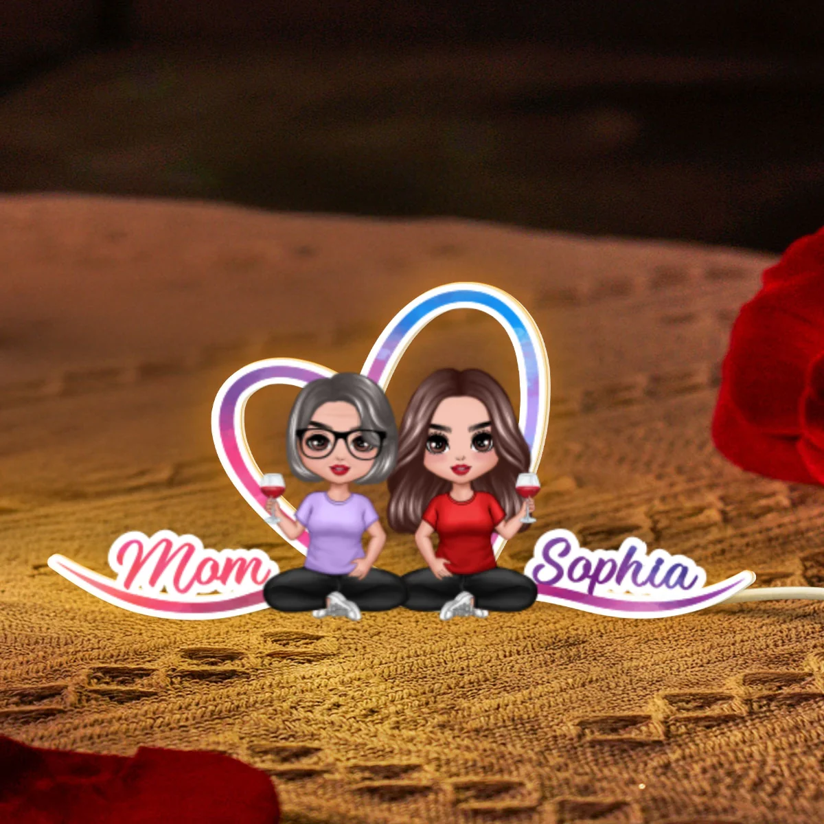Like Mother Like Daughter Personalized Light Box, Heartfelt Gift For Mom, Daughter - Image 7