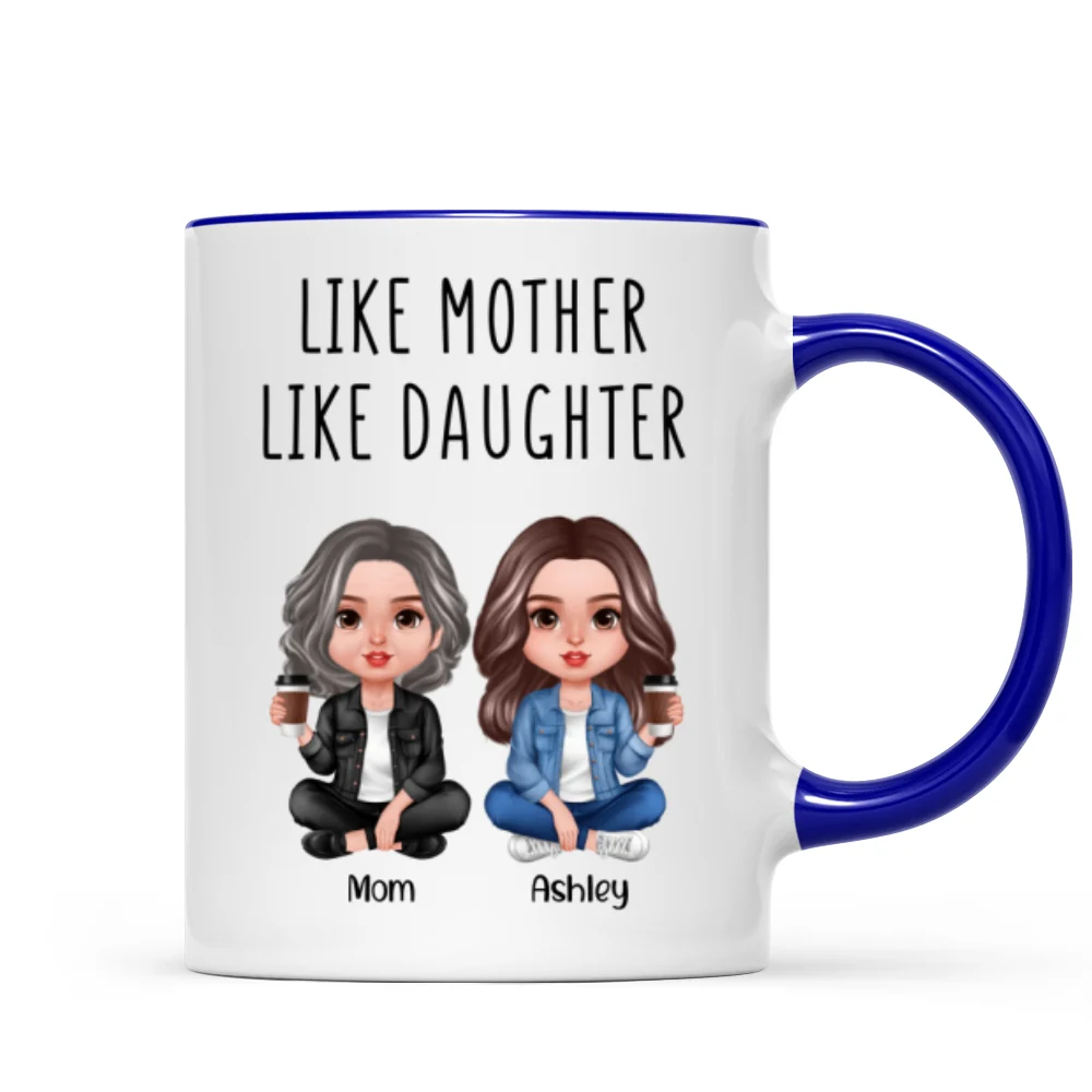 Like Mother Like Daughter Realistic Doll Personalized Mug - Image 6