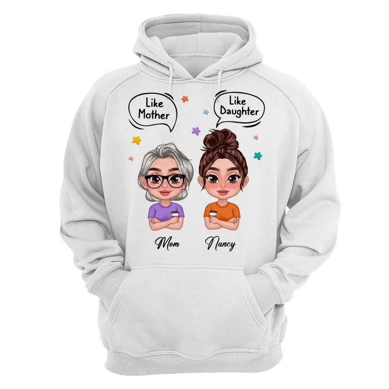 Like Mother Like Daughter Text Bubble Doll Women Thick Lips Personalized Shirt - Image 13