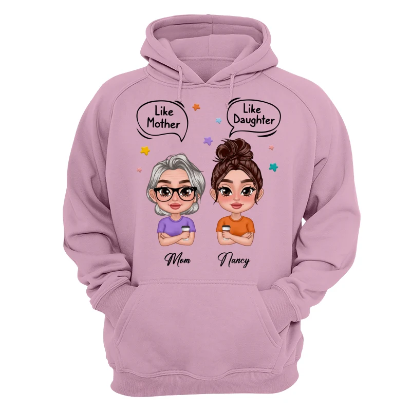 Like Mother Like Daughter Text Bubble Doll Women Thick Lips Personalized Shirt - Image 15