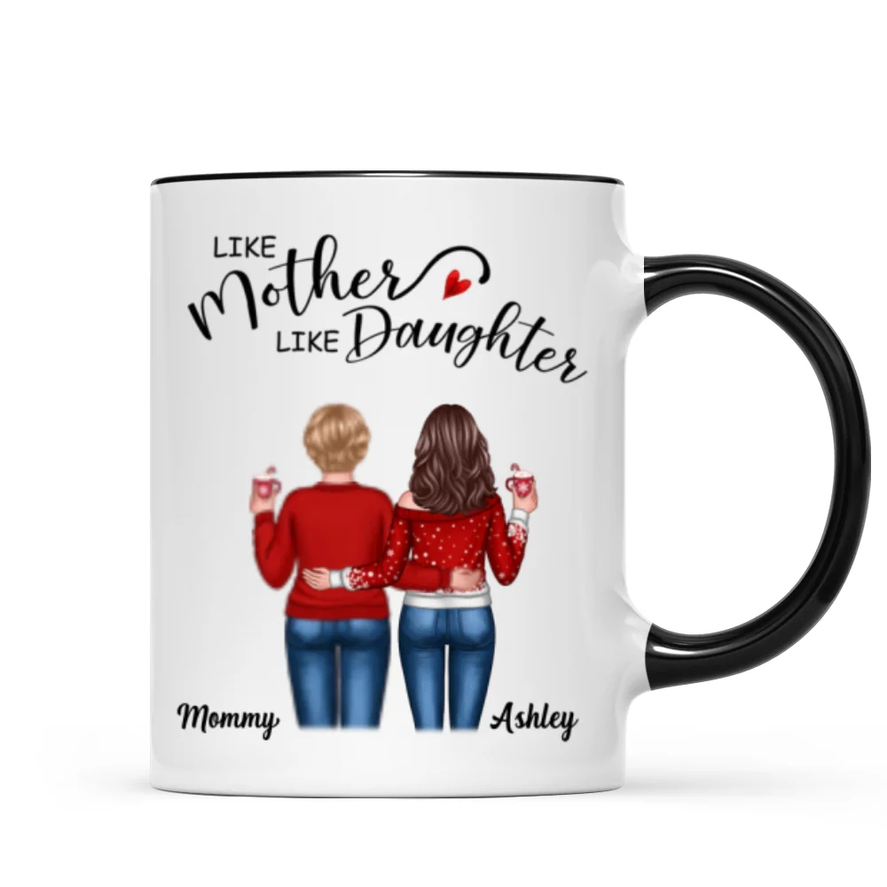 Like Mother Like Daughters Back View Personalized Mug - Image 2