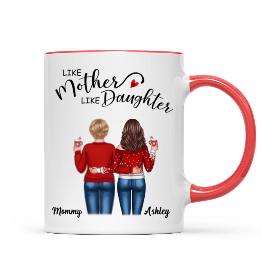 Like Mother Like Daughters Back View Personalized Mug - Image 4