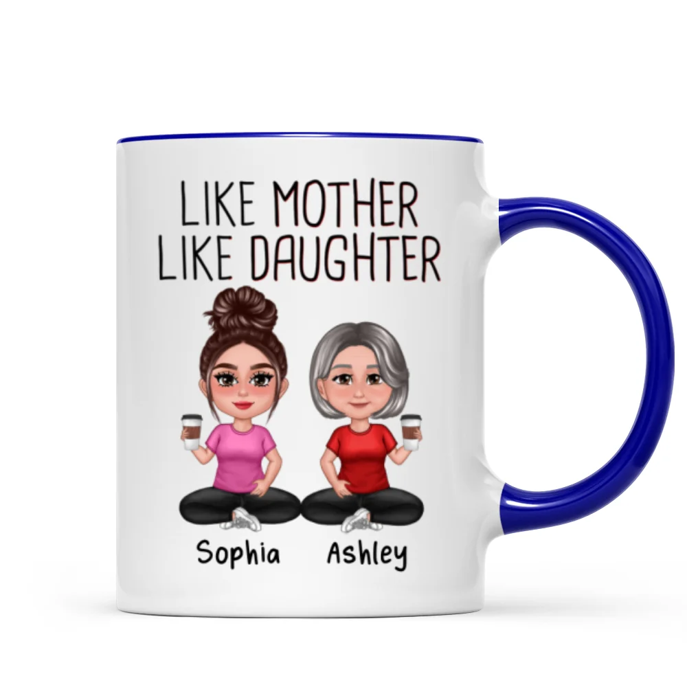 Like Mother Like Daughters Pretty Doll Personalized Mug - Image 6