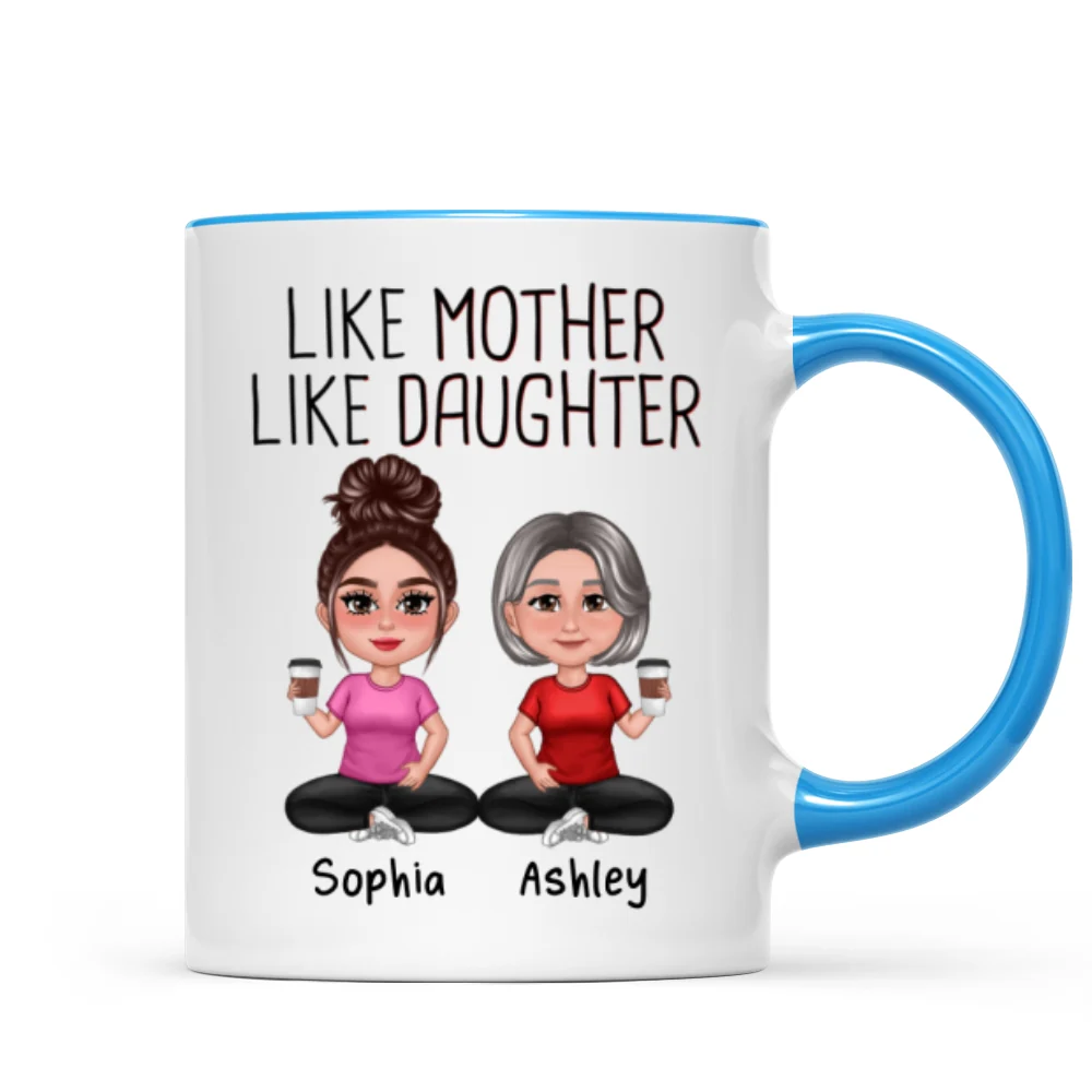 Like Mother Like Daughters Pretty Doll Personalized Mug - Image 8
