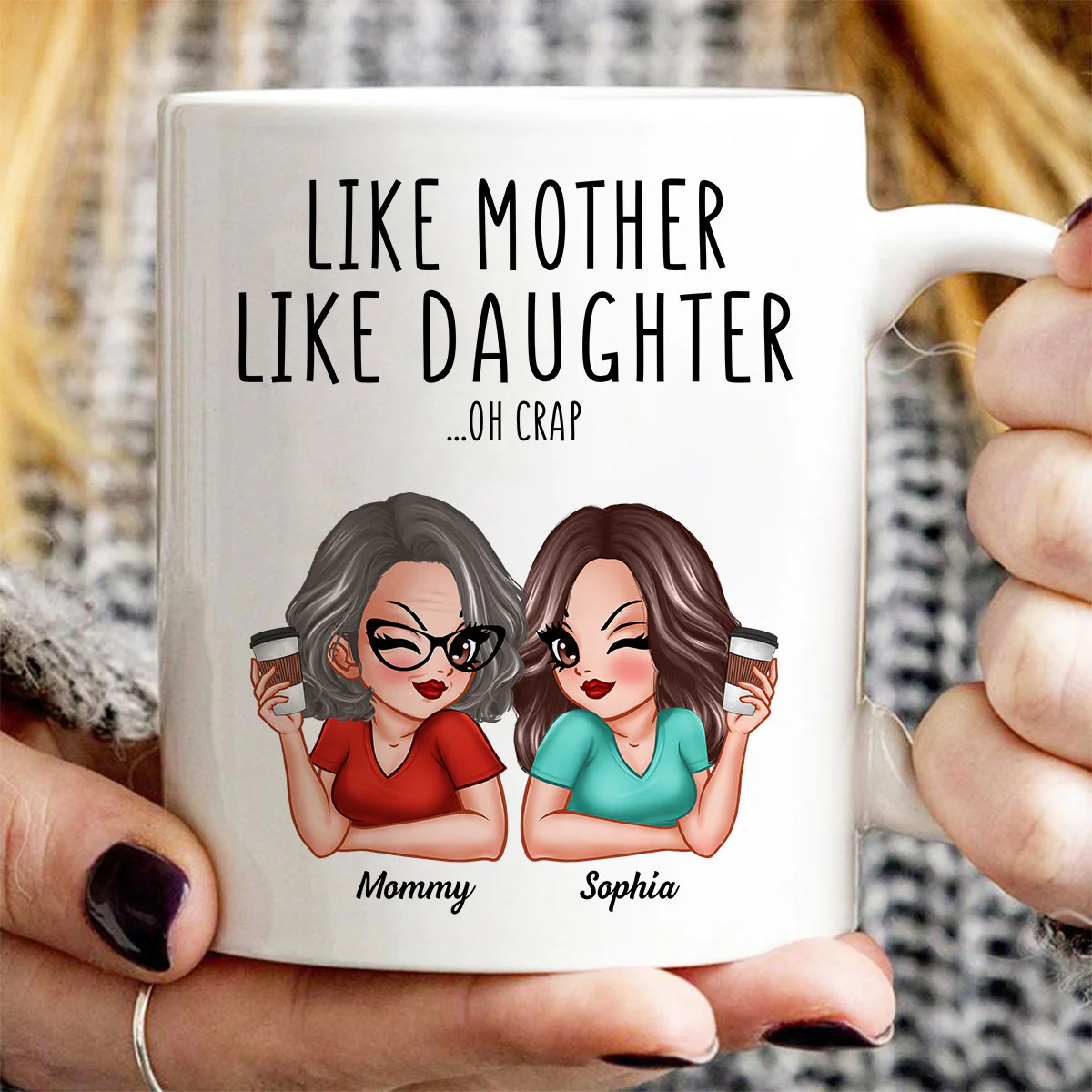 Like Mother Like Daughters Pretty Sassy Personalized Mug - Image 2