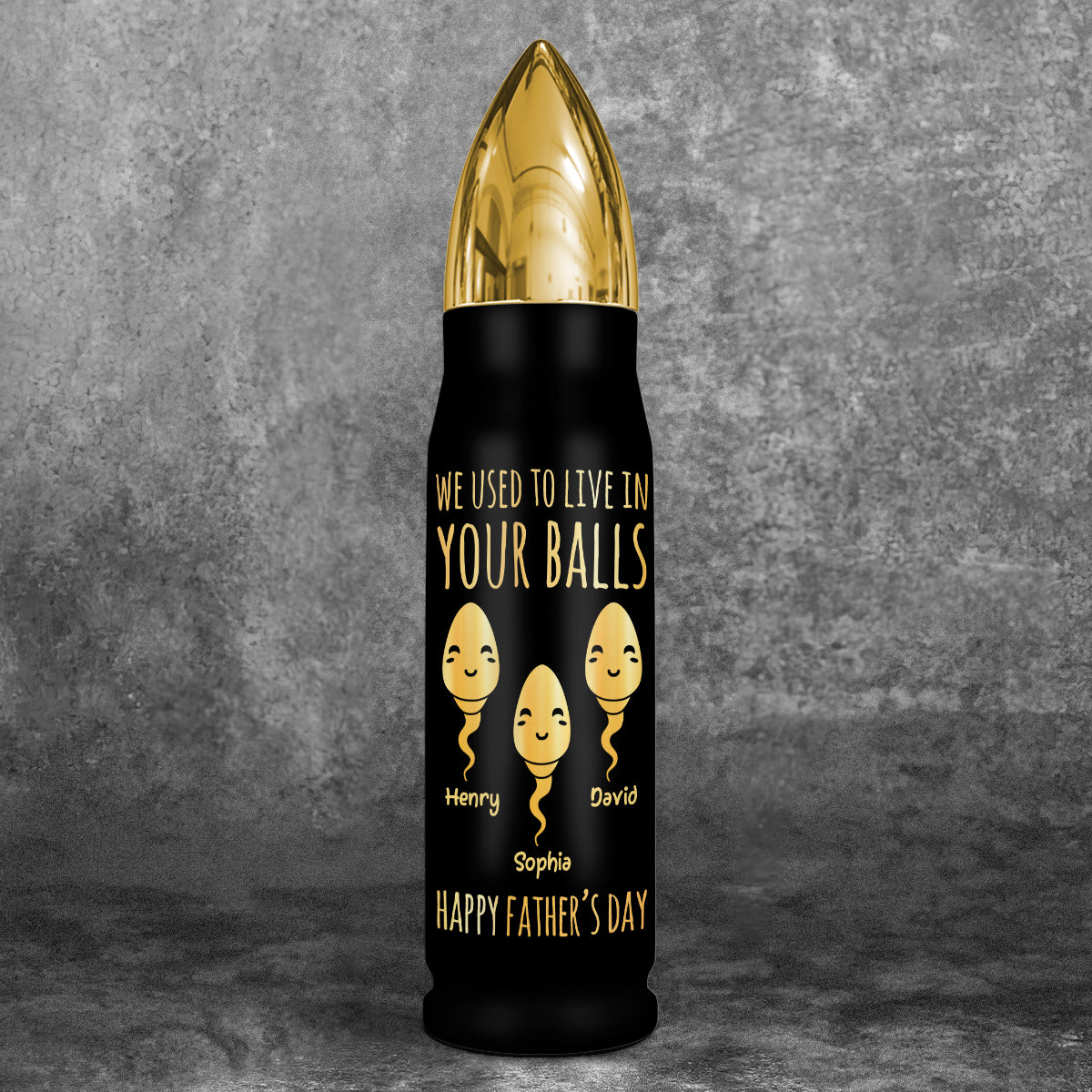 Little Cute Kids Happy Funny Gift For Husband Dad Personalized Bullet Tumbler - Image 2
