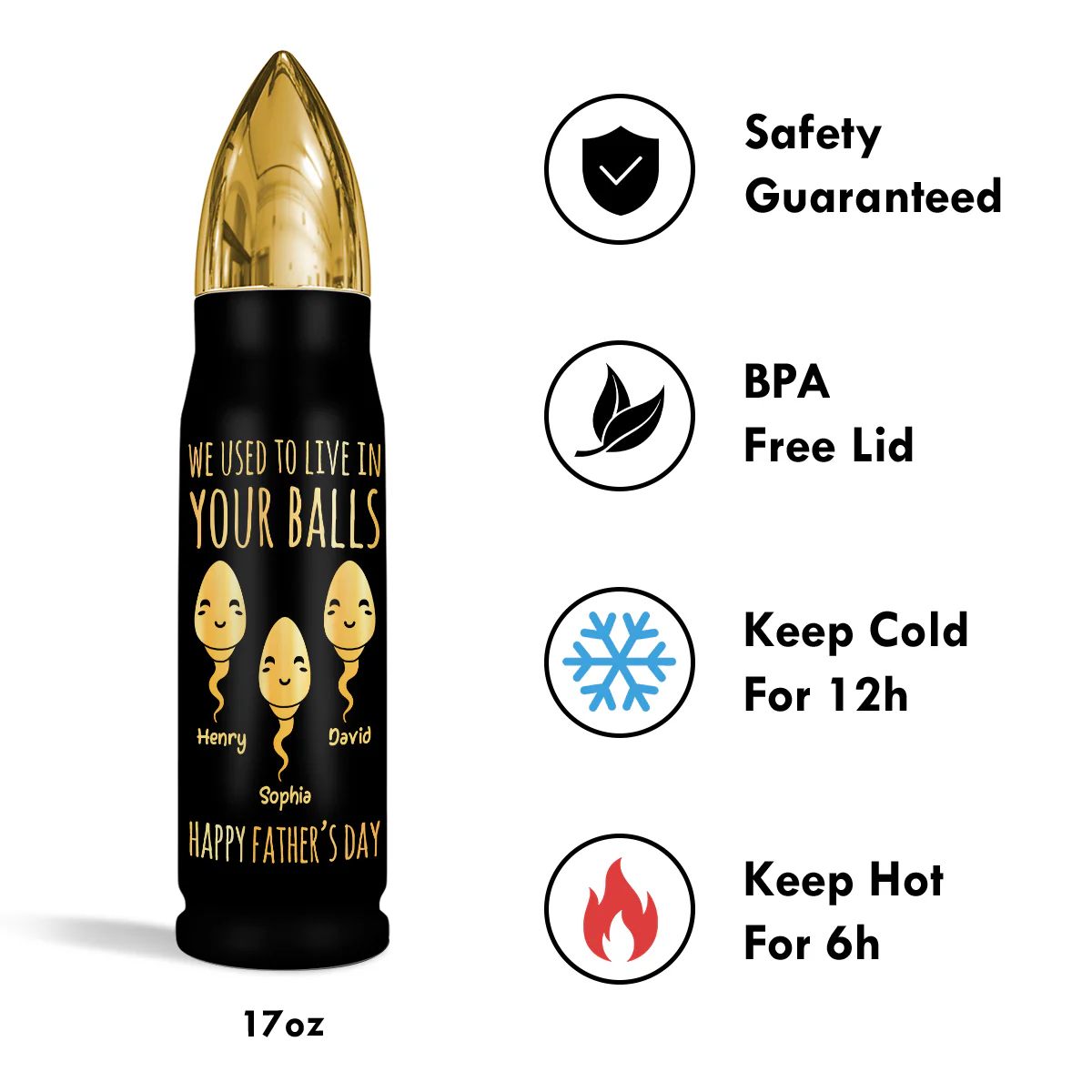 Little Cute Kids Happy Funny Gift For Husband Dad Personalized Bullet Tumbler - Image 4