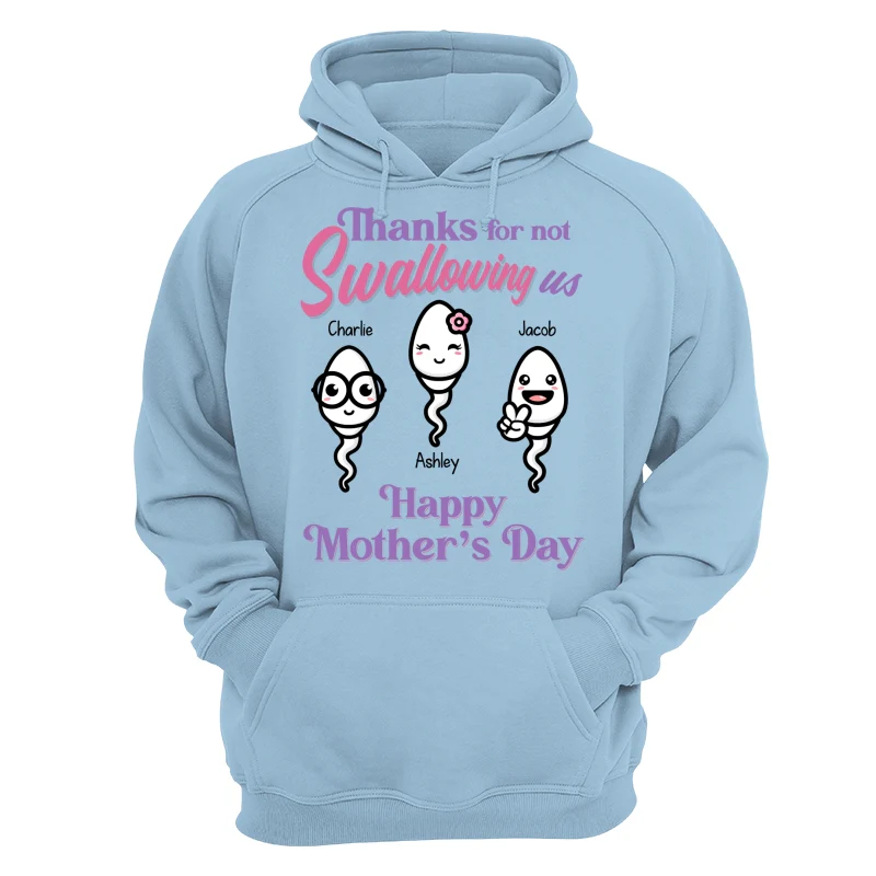 Little Cute Kids Thanks For Not Swallowing Us Happy Mother‘s Day Personalized Shirt - Image 16
