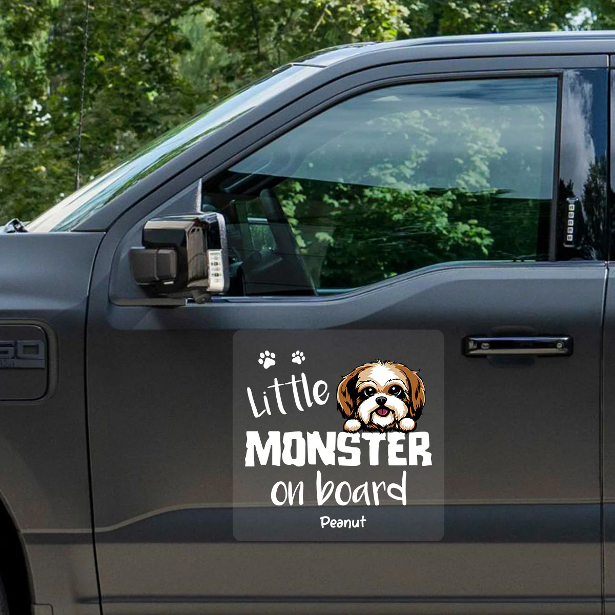 Little Monsters On Board Dog Cat Lover Personalized Car Decal - Image 13