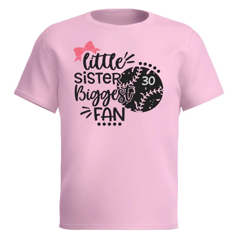 Little Sister Little Brother Biggest Fan - Personalized Kid Shirt - Baseball Little League Game Day Light Color Shirt - Image 12