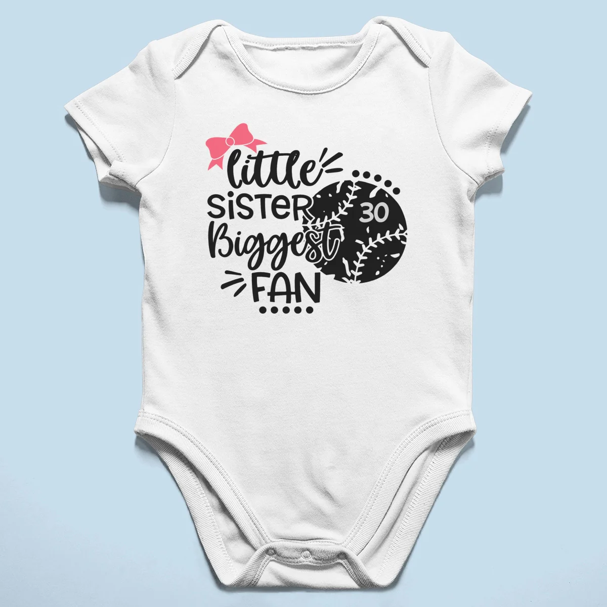 Little Sister Little Brother Biggest Fan - Personalized Kid Shirt - Baseball Little League Game Day Light Color Shirt - Image 19