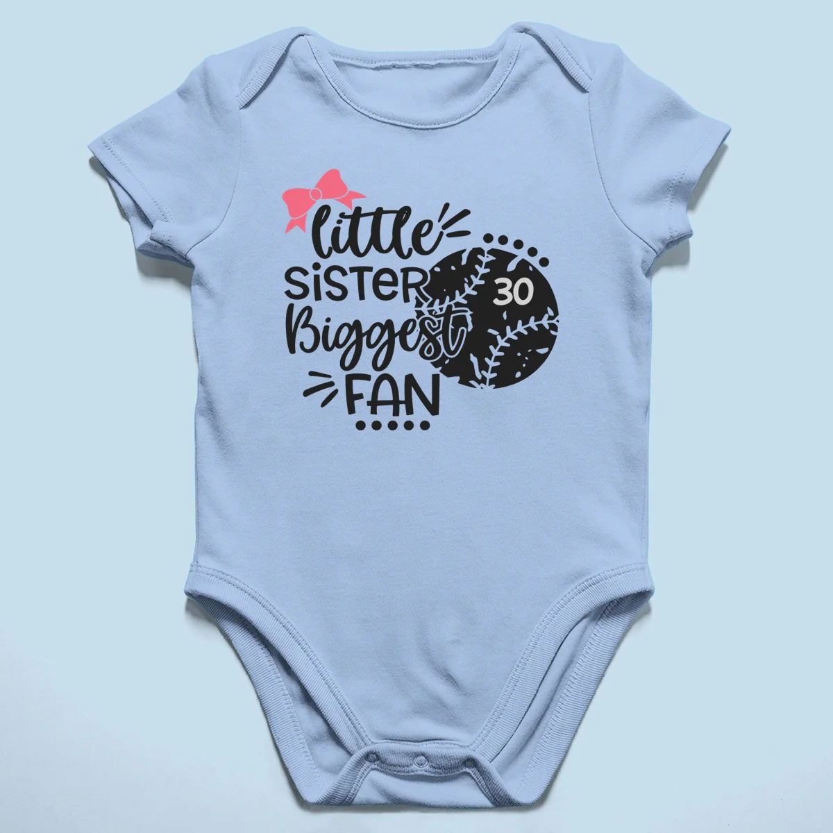 Little Sister Little Brother Biggest Fan - Personalized Kid Shirt - Baseball Little League Game Day Light Color Shirt - Image 21