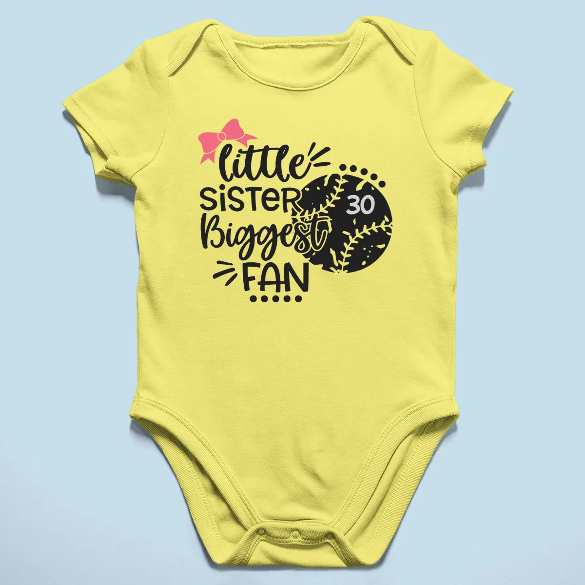 Little Sister Little Brother Biggest Fan - Personalized Kid Shirt - Baseball Little League Game Day Light Color Shirt - Image 23