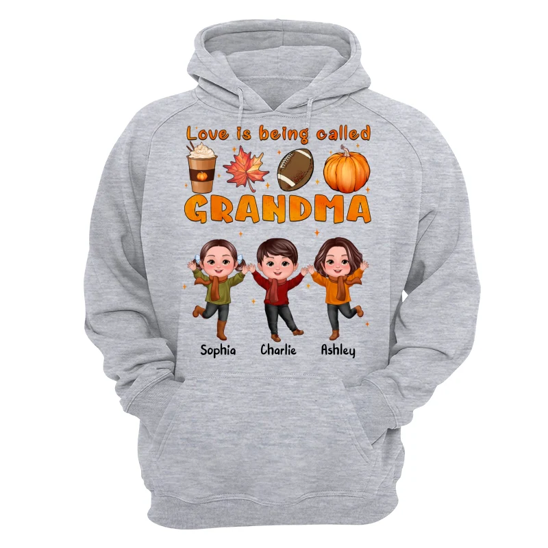 Livin‘ That Grandma Life Fall Season Happy Doll Kids Personalized Shirt - Image 14
