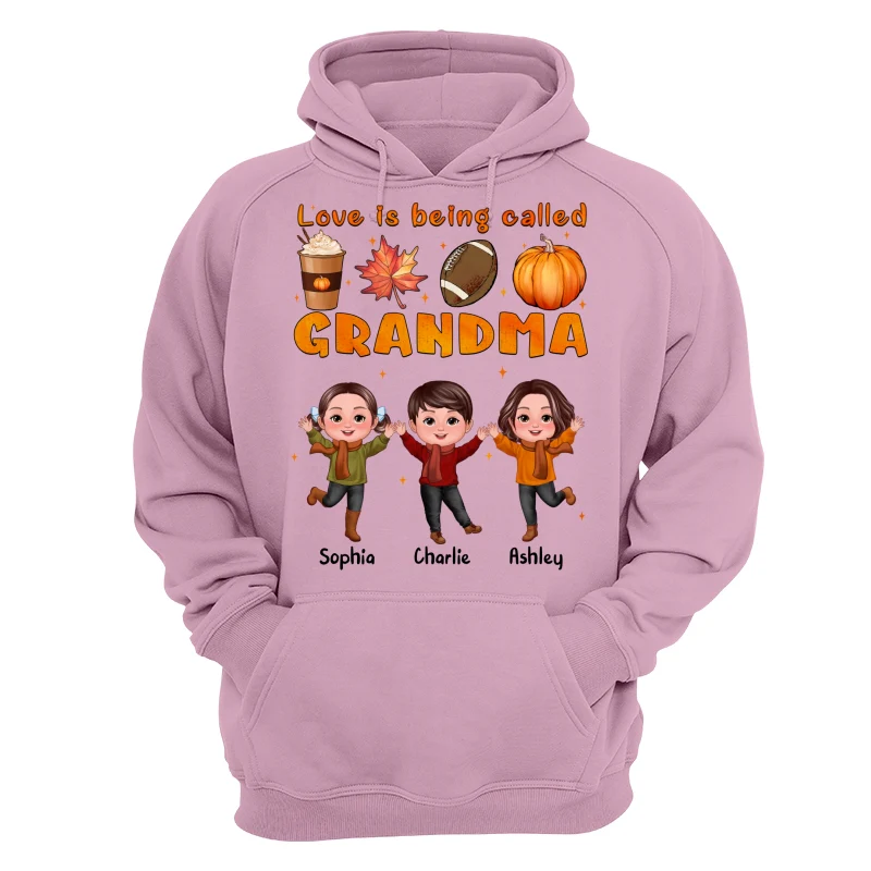 Livin‘ That Grandma Life Fall Season Happy Doll Kids Personalized Shirt - Image 15