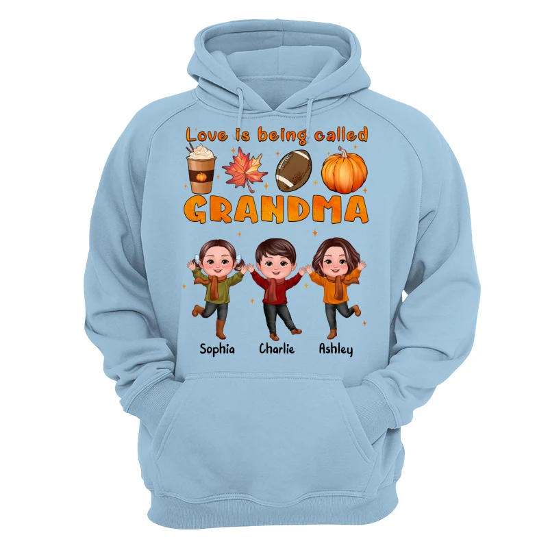 Livin‘ That Grandma Life Fall Season Happy Doll Kids Personalized Shirt - Image 16