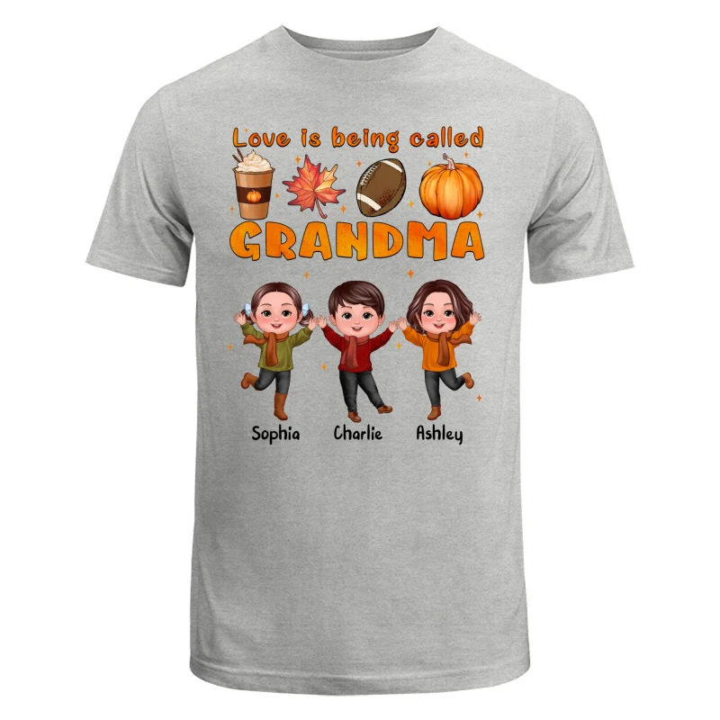 Livin‘ That Grandma Life Fall Season Happy Doll Kids Personalized Shirt - Image 6