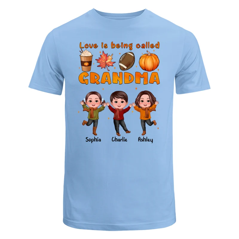 Livin‘ That Grandma Life Fall Season Happy Doll Kids Personalized Shirt - Image 8