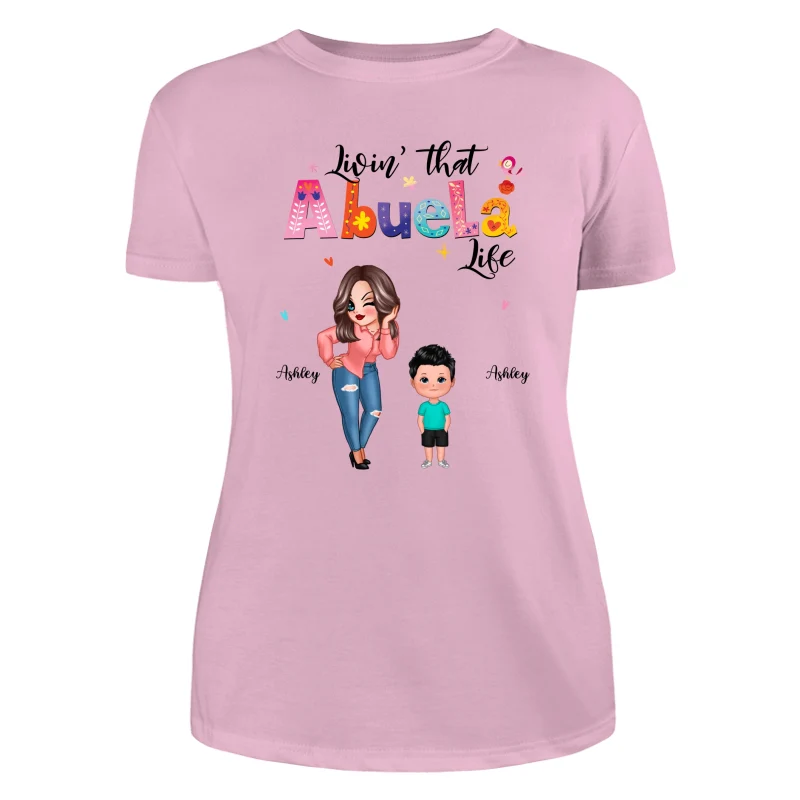 Livin‘ That Grandma Life Sassy Girl Gift For Grandma Personalized Shirt - Image 11