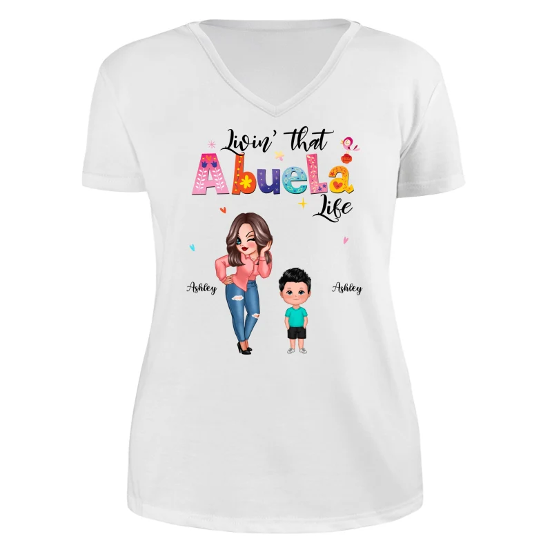 Livin‘ That Grandma Life Sassy Girl Gift For Grandma Personalized Shirt - Image 13