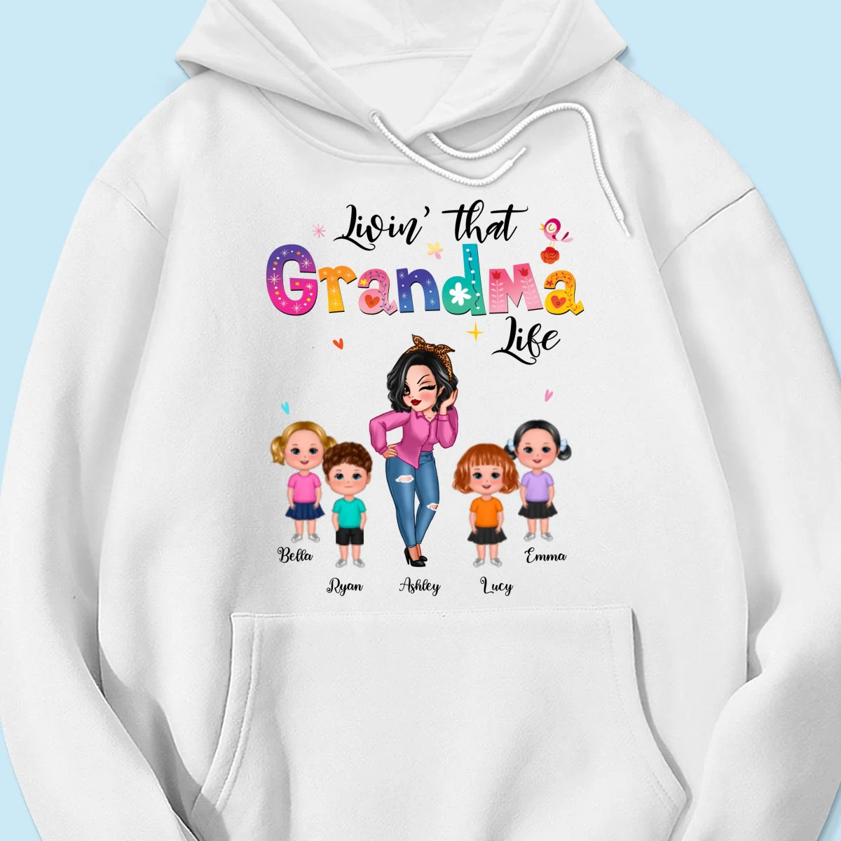 Livin‘ That Grandma Life Sassy Girl Gift For Grandma Personalized Shirt - Image 13