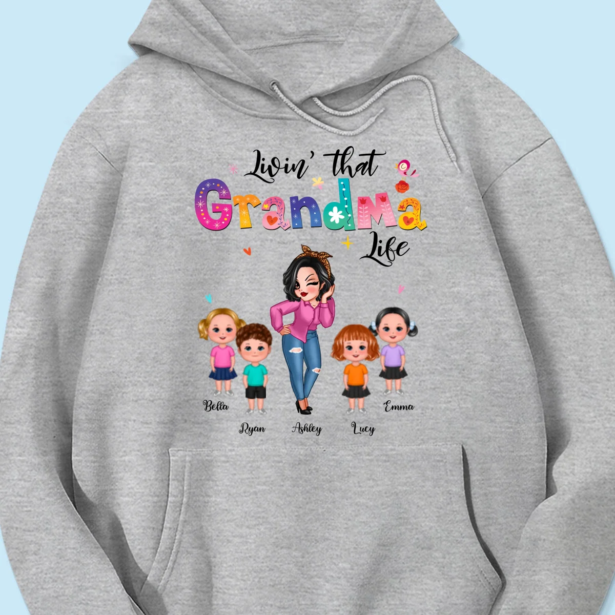 Livin‘ That Grandma Life Sassy Girl Gift For Grandma Personalized Shirt - Image 14