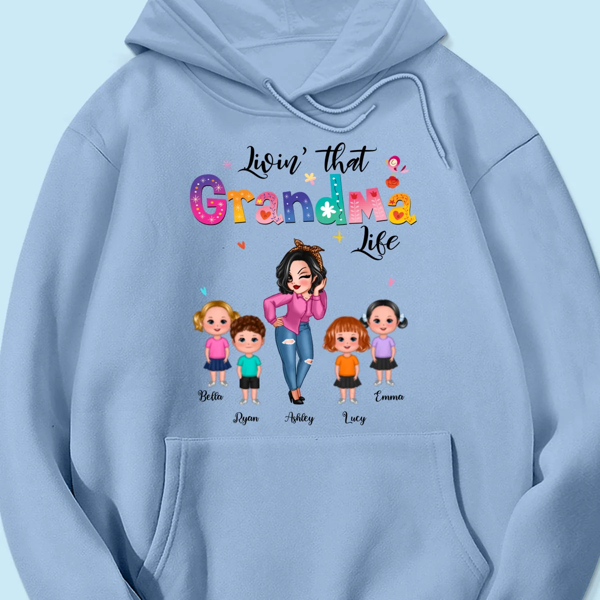 Livin‘ That Grandma Life Sassy Girl Gift For Grandma Personalized Shirt - Image 16